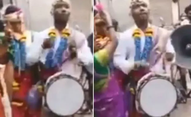 Groom Plays The Band At His Own Wedding Viral On Social Media - Sakshi