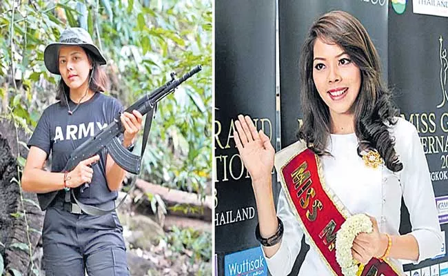 Myanmar beauty queen takes up arms against junta - Sakshi