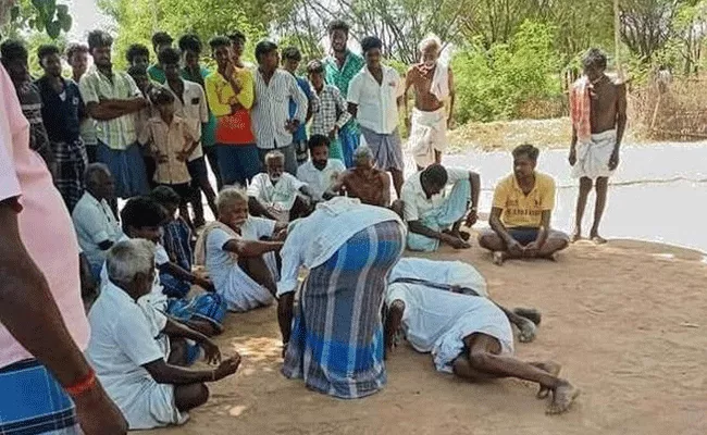 Tamil Nadu: Dalit Men Forced To Fall At Feet Of Panchayat - Sakshi