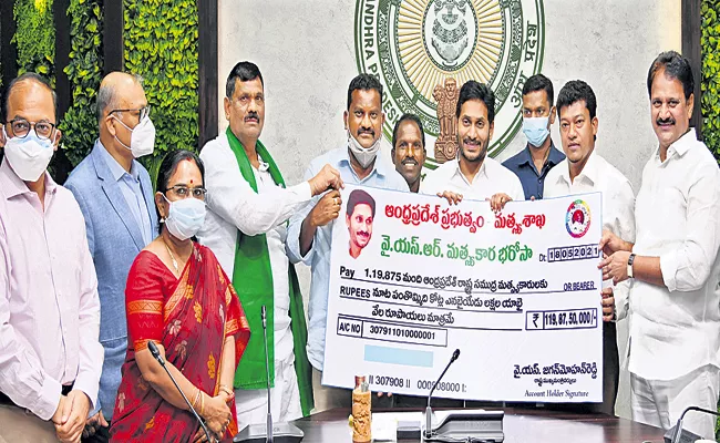 CM YS Jagan in the implementation of YSR Matsyakara Bharosa - Sakshi