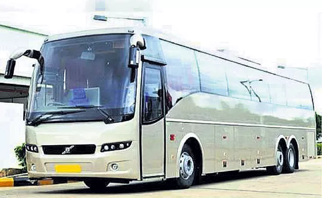 Stopped Private Travels‌ Buses In AP - Sakshi