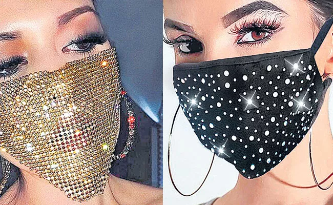 Rhinestone Mask: Fancy Face Masks for Proms and Weddings - Sakshi