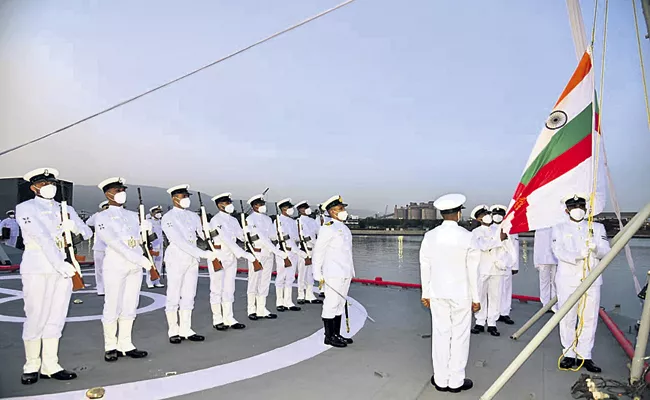 Farewell to Warship INS Farewell Rajput - Sakshi