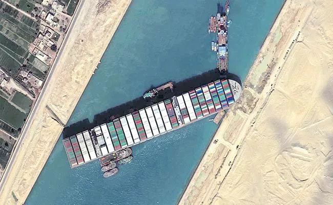 Ship Owner Says Suez Canal Was At Fault Over Ever Given Grounding - Sakshi