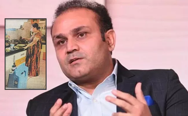 Virender Sehwag Offers Help To Woman Seen Cooking While Being On Oxygen Support - Sakshi