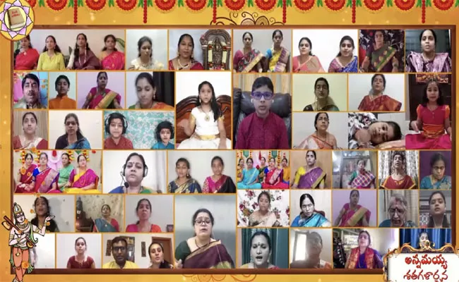 Annamayya Galaarchana Program Singapore Online Kids - Sakshi