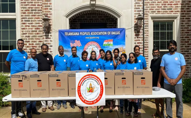 TPAD Conducts Food Drive In Dallas - Sakshi