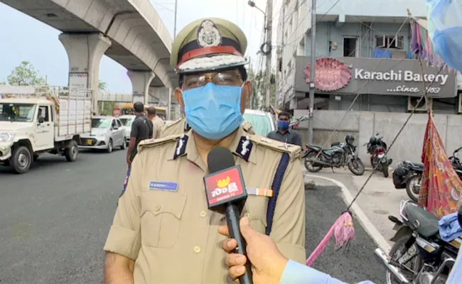 Telangana Dgp Inspects Vehicles Checking In Tarnaka Hyderabad - Sakshi