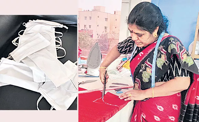 Humanity: Malkajgiri Woman Rajitha Raj Donated Three Layer Mask Old Age Homes - Sakshi