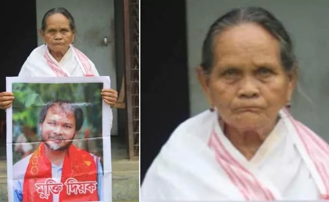 Priyada Gogoi To Campaigning For Her Jailed Son Akhil Gogoi - Sakshi