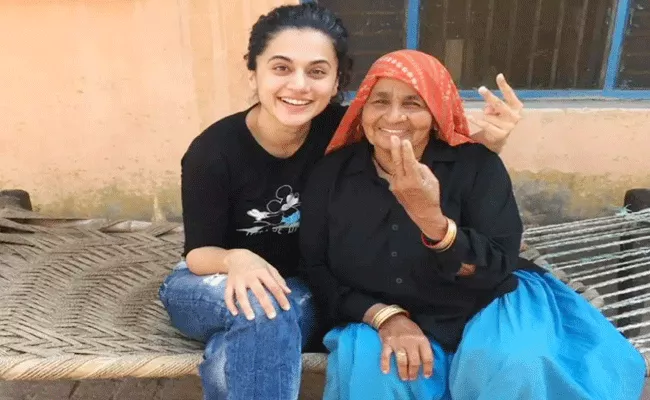 Tapsee Emotional Over Shooter Dadi Death - Sakshi