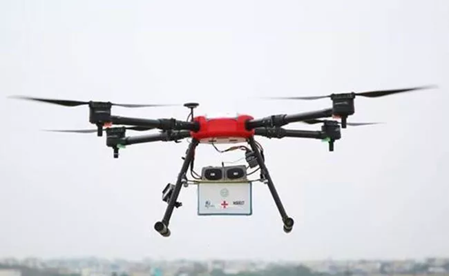 Centre Permits Telangana To Use Drones For Delivery of Corona Vaccines - Sakshi