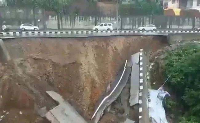 Portion Of National Highway Collapse In Itanagar Arunachal Pradesh Viral - Sakshi