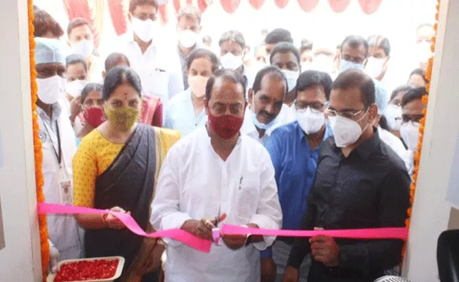 Minister Indrakaran Reddy Inaugurates Diagnostic Lab In Adilabad - Sakshi