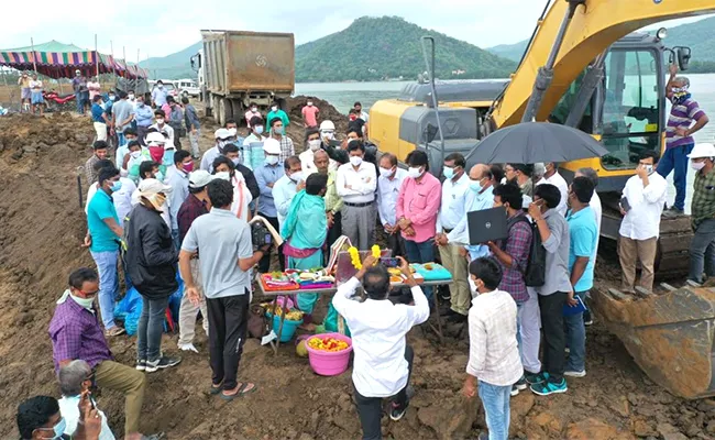 Water Release To Delta Through Polavaram Project Approach Channel Today - Sakshi