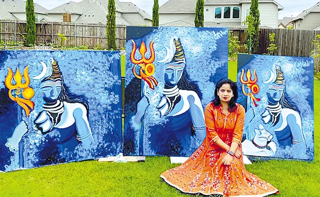 Kumar Indian Origin Artist Handmade Arts Adorns Walls In USA - Sakshi