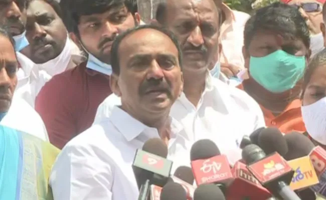 Etela Rajender Comments At Gunpark To Submit Resignation To Speaker - Sakshi