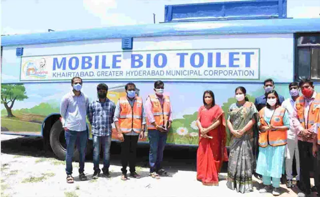 Scrapped RTC Buses Turn Swanky Mobile Toilets In Hyderabad - Sakshi