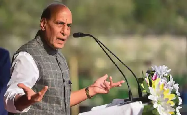 Rajnath Singh Says India Priest Of World Peace But Capable Replying To Aggression - Sakshi