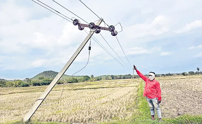 Negligence Of Electricity Authorities Hanging Power Cords Turning Death - Sakshi