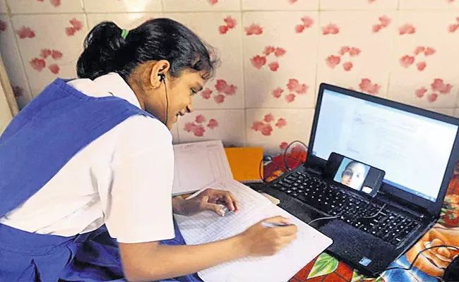 Online classes in municipal schools - Sakshi