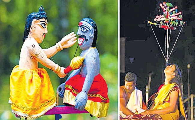 Moozhikkal Pankajakshi performing Nokkuvidya Pavakkali Puppetry - Sakshi