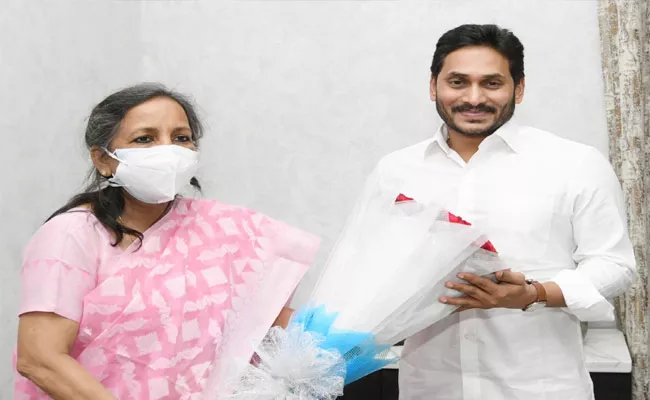 Inland Waterways Authority Chairman Amitha Prasad Meet CM YS Jagan - Sakshi