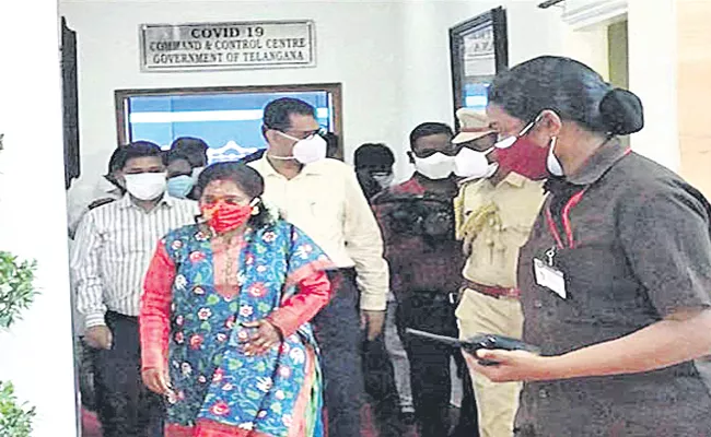 Governor Tamilisai Soundararajan Inspect To Covid Command Control Room  - Sakshi