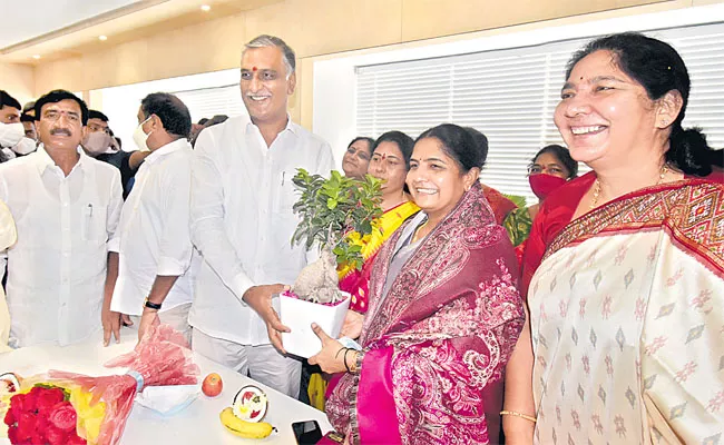 Telangana Women Commission New Building Opened By Harish Rao - Sakshi