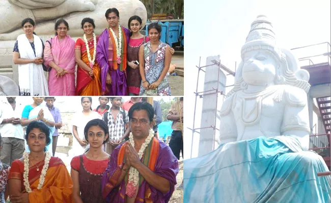 Hero Arjun Hanuman Temple Inaugurating With Maha Kumbhabhishekham At Chennai - Sakshi