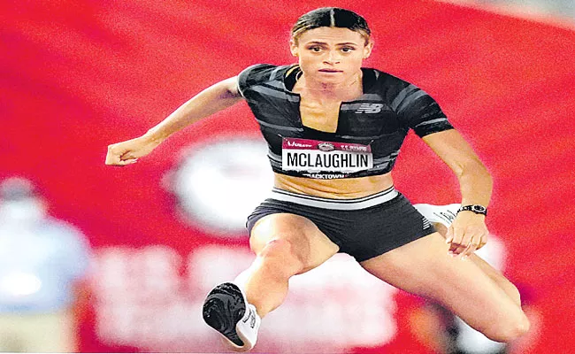 American McLaughlin breaks womens 400m hurdles world record - Sakshi