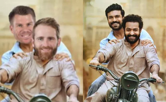 David Warner Shares Morphed RRR Poster Featuring Him And Kane - Sakshi