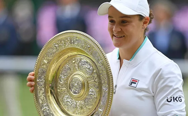 Wimbledon 2021:Ashleigh Barty Beats Pliskova To Win Maiden Wimbledon Title - Sakshi