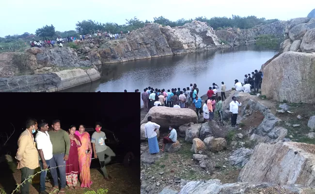 Four Friends Drowned in a Quarry pit Fn Guntur - Sakshi