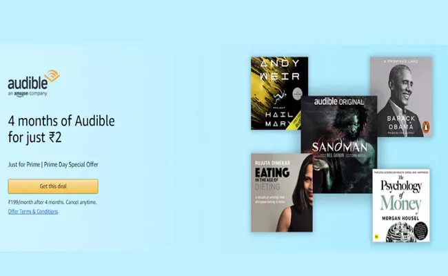 Audible Four Months Subscription Offer At Rs 2 For Prime Members - Sakshi