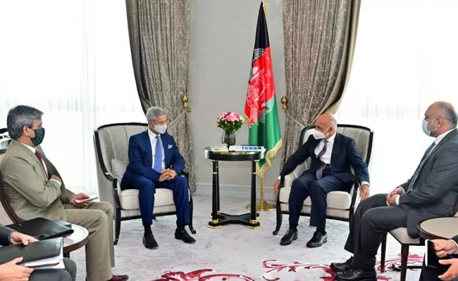 S Jaishankar Meets Afghanistan President In Tashkent - Sakshi