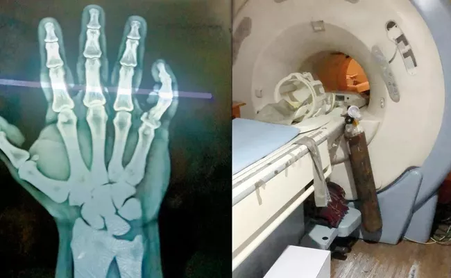 Ambulance Driver Saved From MRI Machine By Finger Fracture - Sakshi