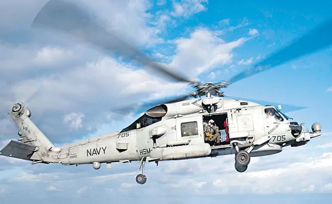 Indian Navy Receives First Two 24 MH 60R Helicopters From US - Sakshi