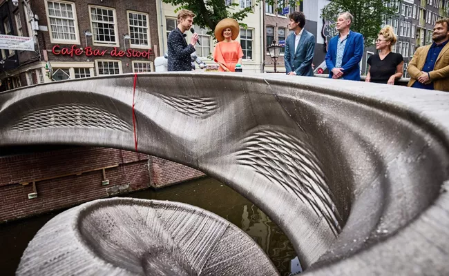 Worlds First 3D Printed Steel Bridge Open In Amsterdam - Sakshi