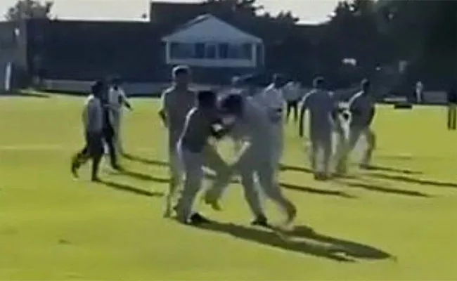 Charity Match At Mote Park Cricket Club Abandoned After Massive Brawl Erupts Between Players - Sakshi