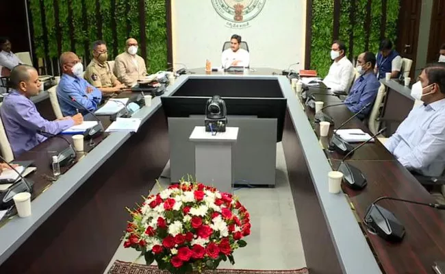 CM YS  Jagan Review Meeting On Coronavirus Control In AP At Tadepalli - Sakshi