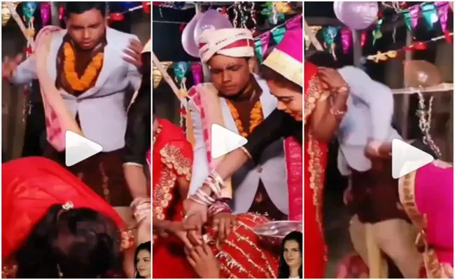 Viral Video: Scared Groom Runs Away After Bride Falls Unconscious During Sindoor Ceremony - Sakshi