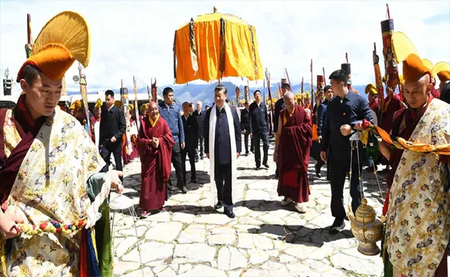 Xi Jinping Makes Rare Visit To Tibet First Time As President - Sakshi