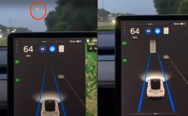 Tesla Auto Pilot System Mistakes Moon For Yellow Traffic Light - Sakshi