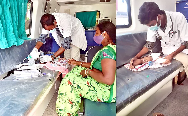 Ambulance Staff Saves Boy Life In Karimnagar - Sakshi