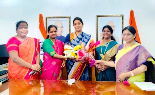 YSRCP Women MPs Meets Central Minister Smriti Irani Over Disha Bill - Sakshi