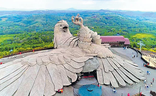 World Largest Bird Sculpture Jatayu Nature Park In Kerala - Sakshi