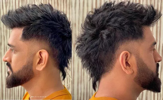 Mahendra Singh Dhoni New Look In Hair Style - Sakshi