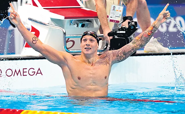 Tokyo Olympics: Caeleb Dressel Wins Gold Mens 100M Freestyle First Time - Sakshi