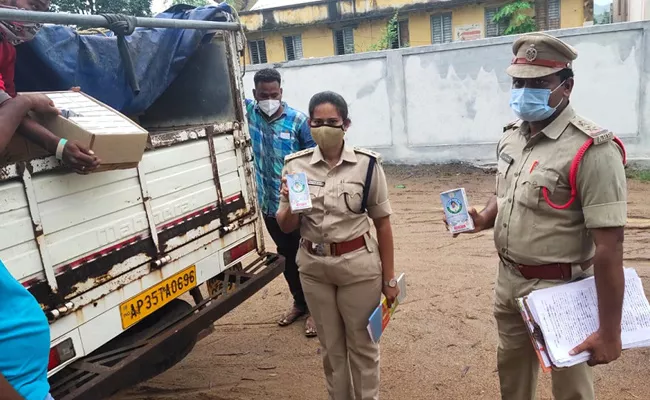 Illegally Transported in Milk Van Seized In Srikakulam District - Sakshi